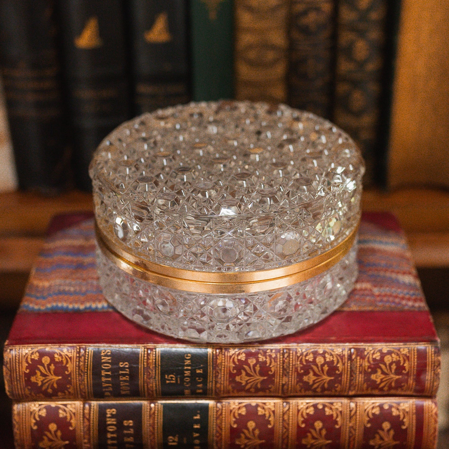 Vintage Cut Crystal Casket