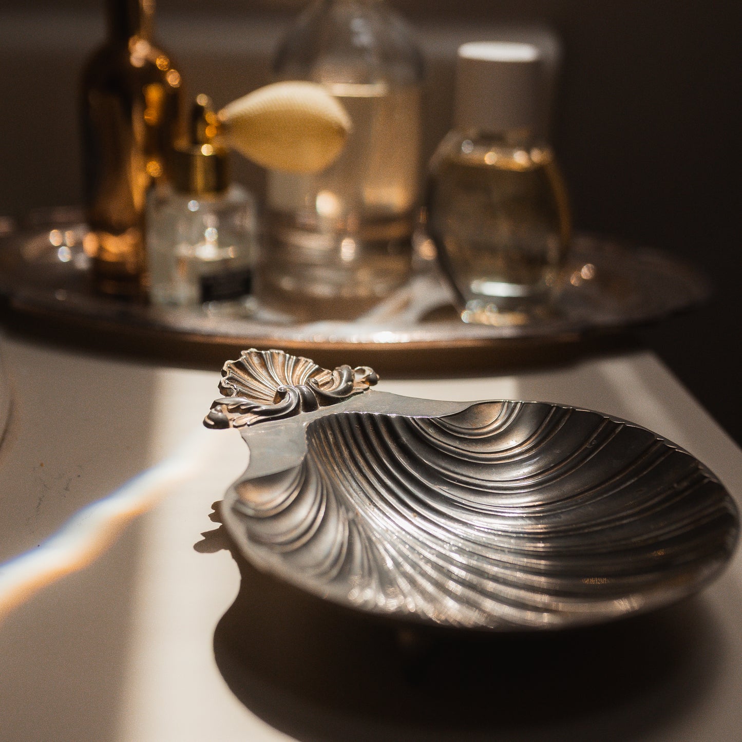 Pewter Shell Soap Dish
