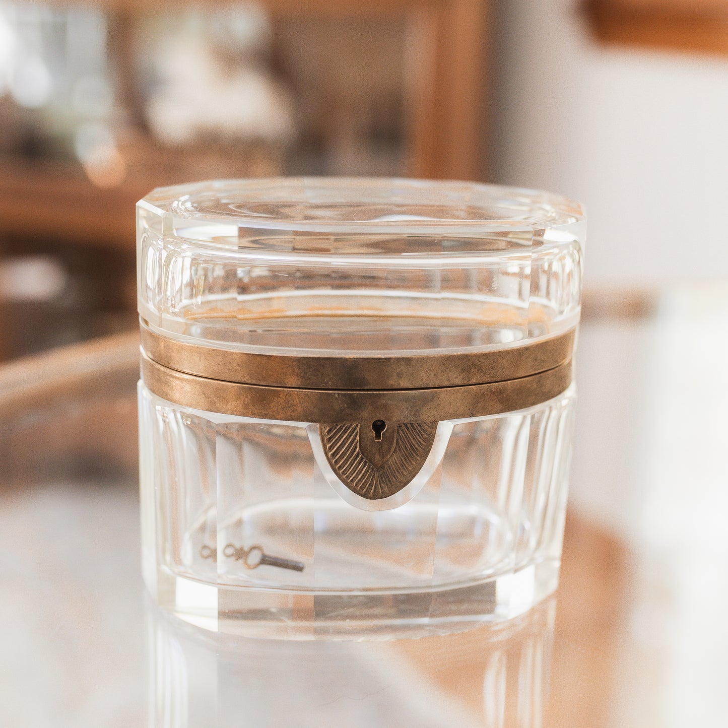 Antique French Crystal Casket Attributed to Baccarat