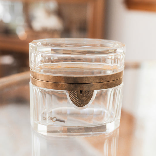 Antique French Crystal Casket Attributed to Baccarat