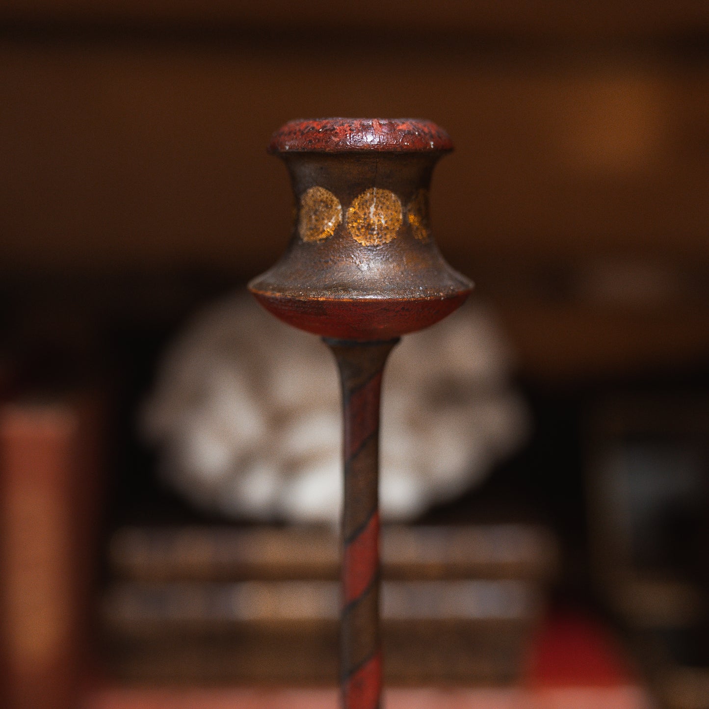 Folk Art Lighthouse Hand-Painted Candlesticks