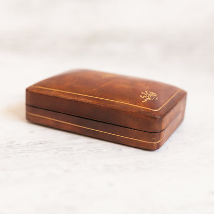Vintage Italian Leather Trinket Box
