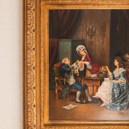 Vintage Parlor Oil Painting