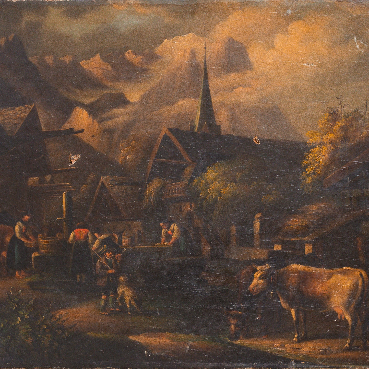 Black Forest Unframed Painting