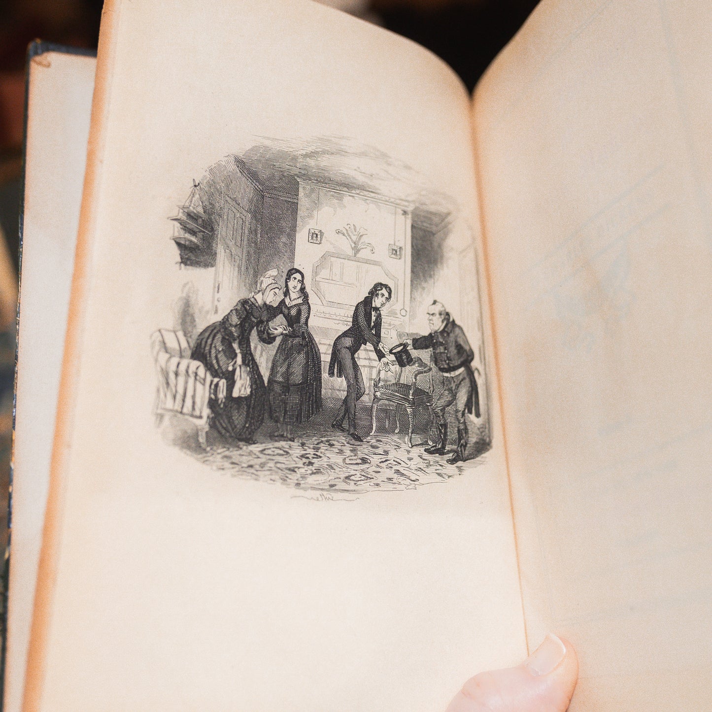 Set of 4 Antique Charles Dickens Books