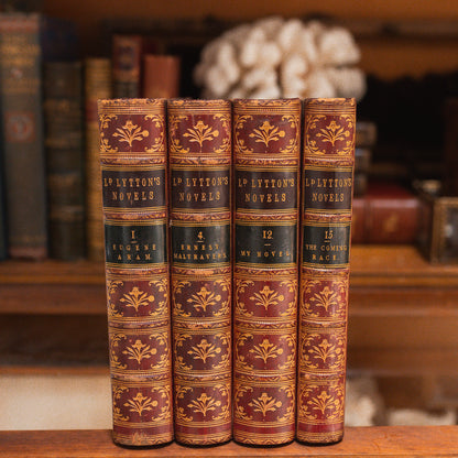 Set of 4 Antique Lytton's Novels
