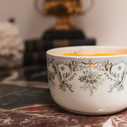 Vintage John Edwards English Ceramic Beeswax Candle