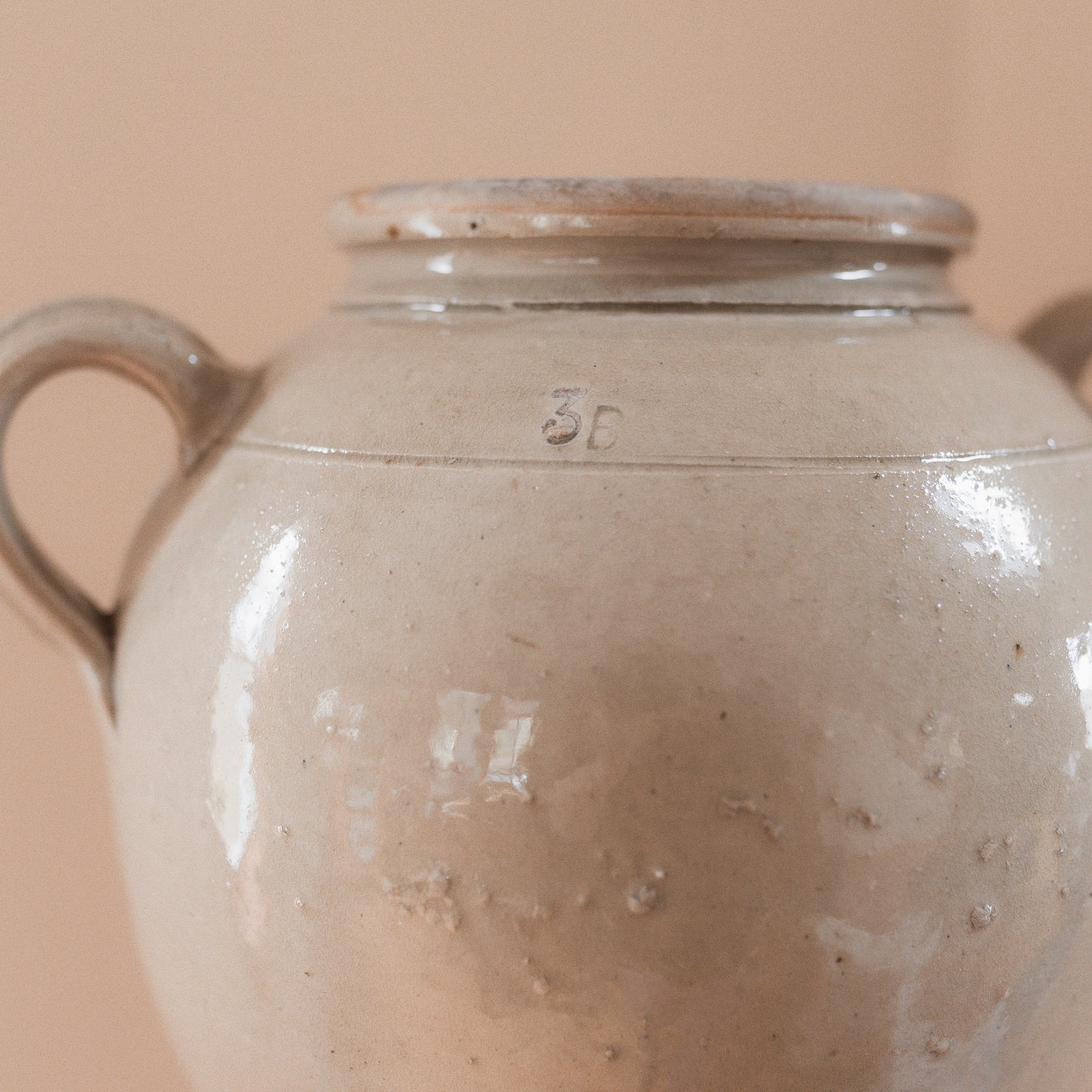 Large French Confit Jar in Creamy Glaze