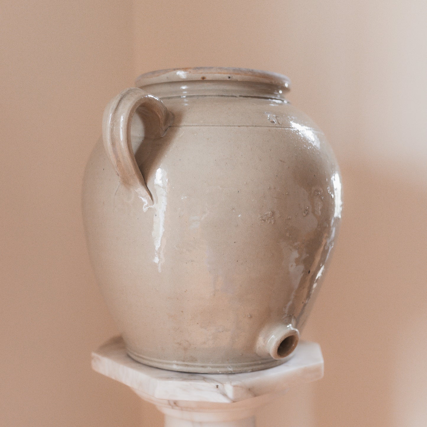 Large French Confit Jar in Creamy Glaze