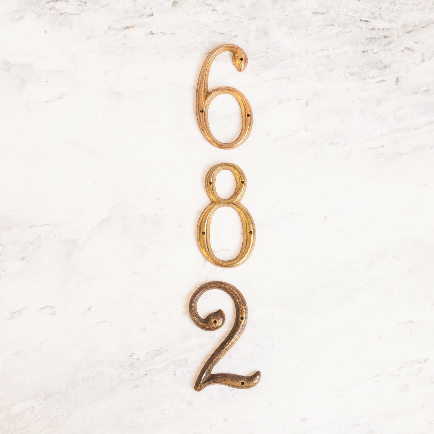 Vintage Brass House Numbers