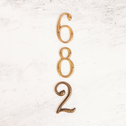 Vintage Brass House Numbers