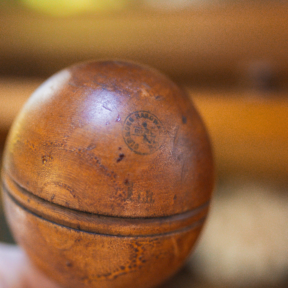 Antique Wooden 3/4 lb Dumbbells