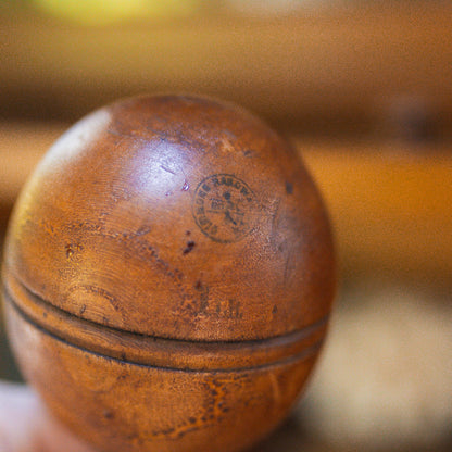 Antique Wooden 3/4 lb Dumbbells