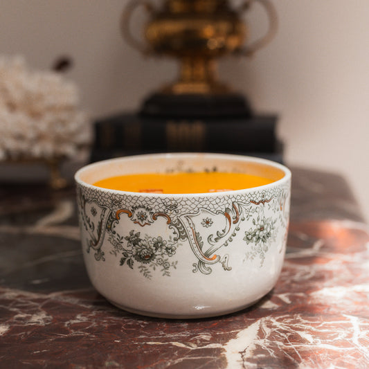 Vintage John Edwards English Ceramic Beeswax Candle