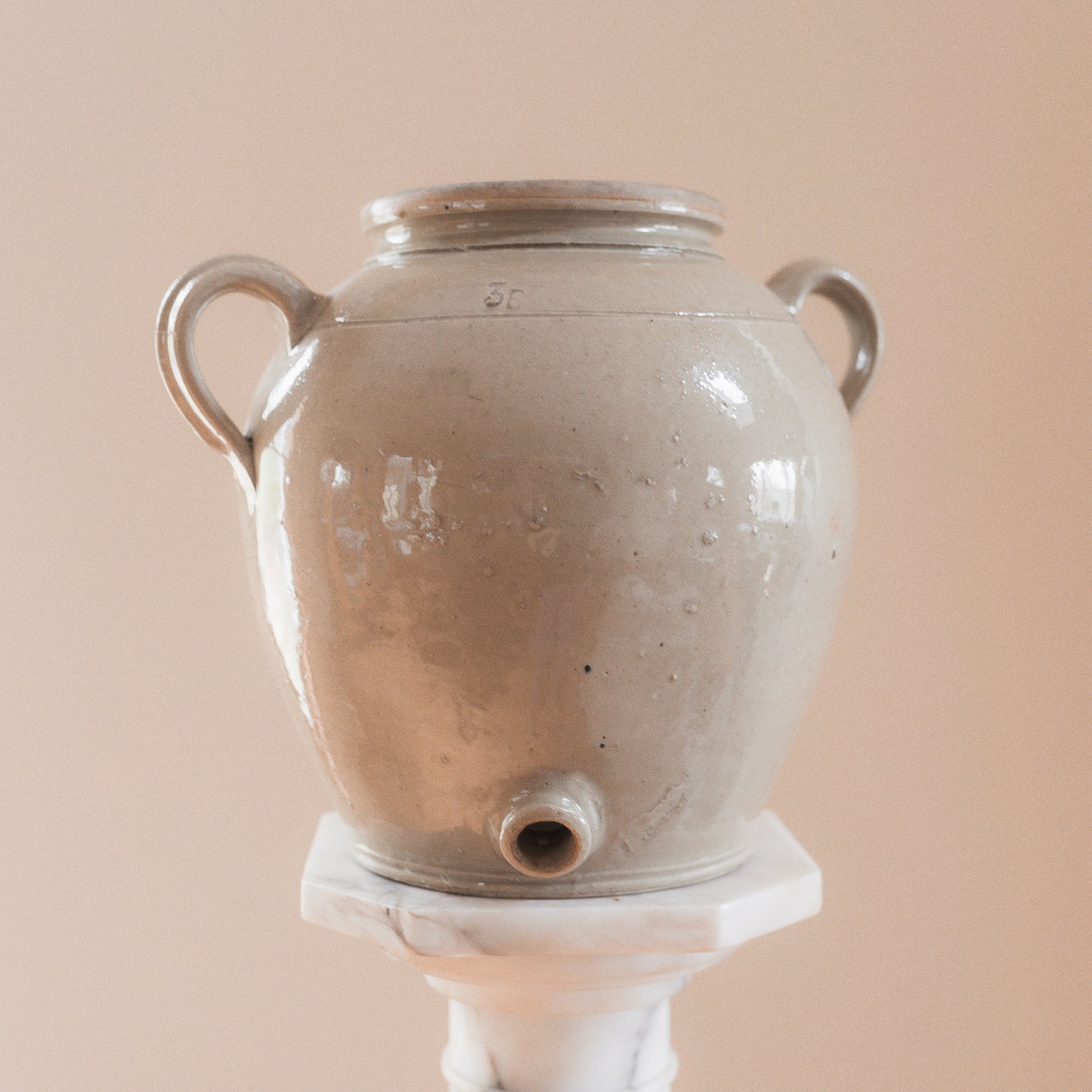 Large French Confit Jar in Creamy Glaze