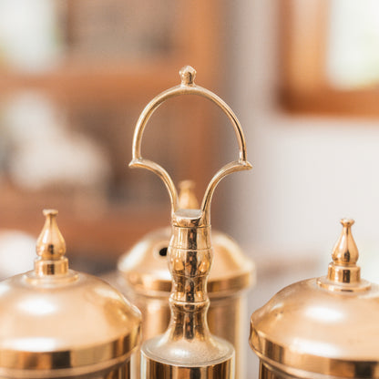 Spanish Polished Brass Inkstand Set