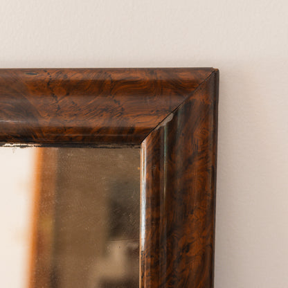 William and Mary Style Antique Burlwood Framed Mirror