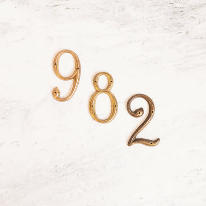 Vintage Brass House Numbers
