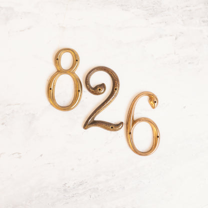 Vintage Brass House Numbers