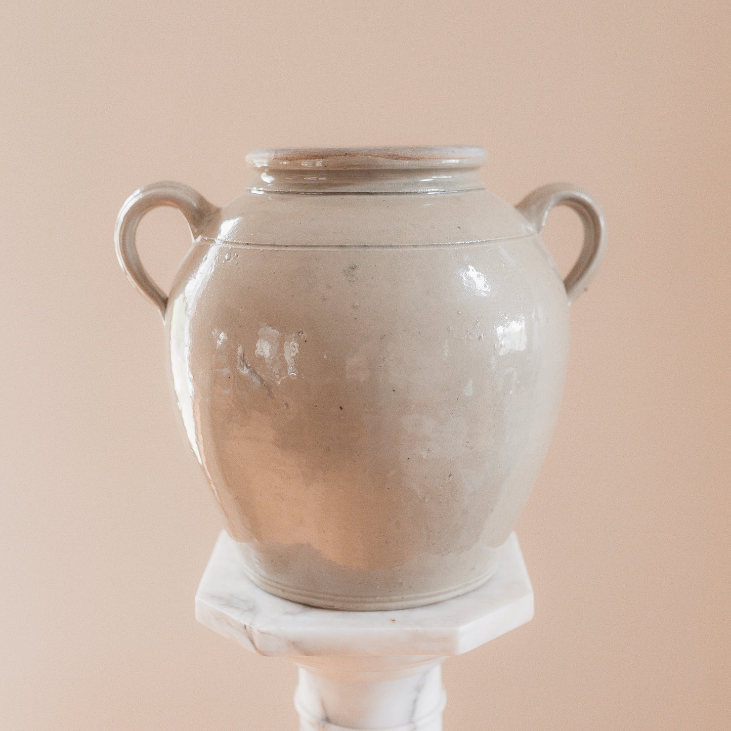 Large French Confit Jar in Creamy Glaze