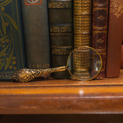 Antique Ladies Brass Magnifying Glass