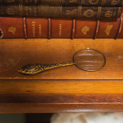 Antique Ladies Brass Magnifying Glass