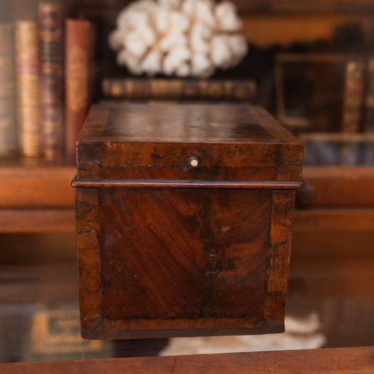 Antique Burlwood Tea Caddy