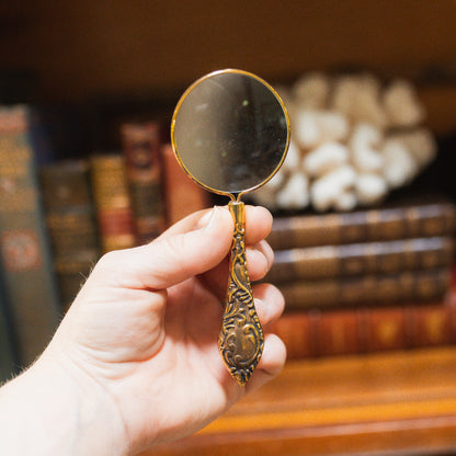 Antique Ladies Brass Magnifying Glass