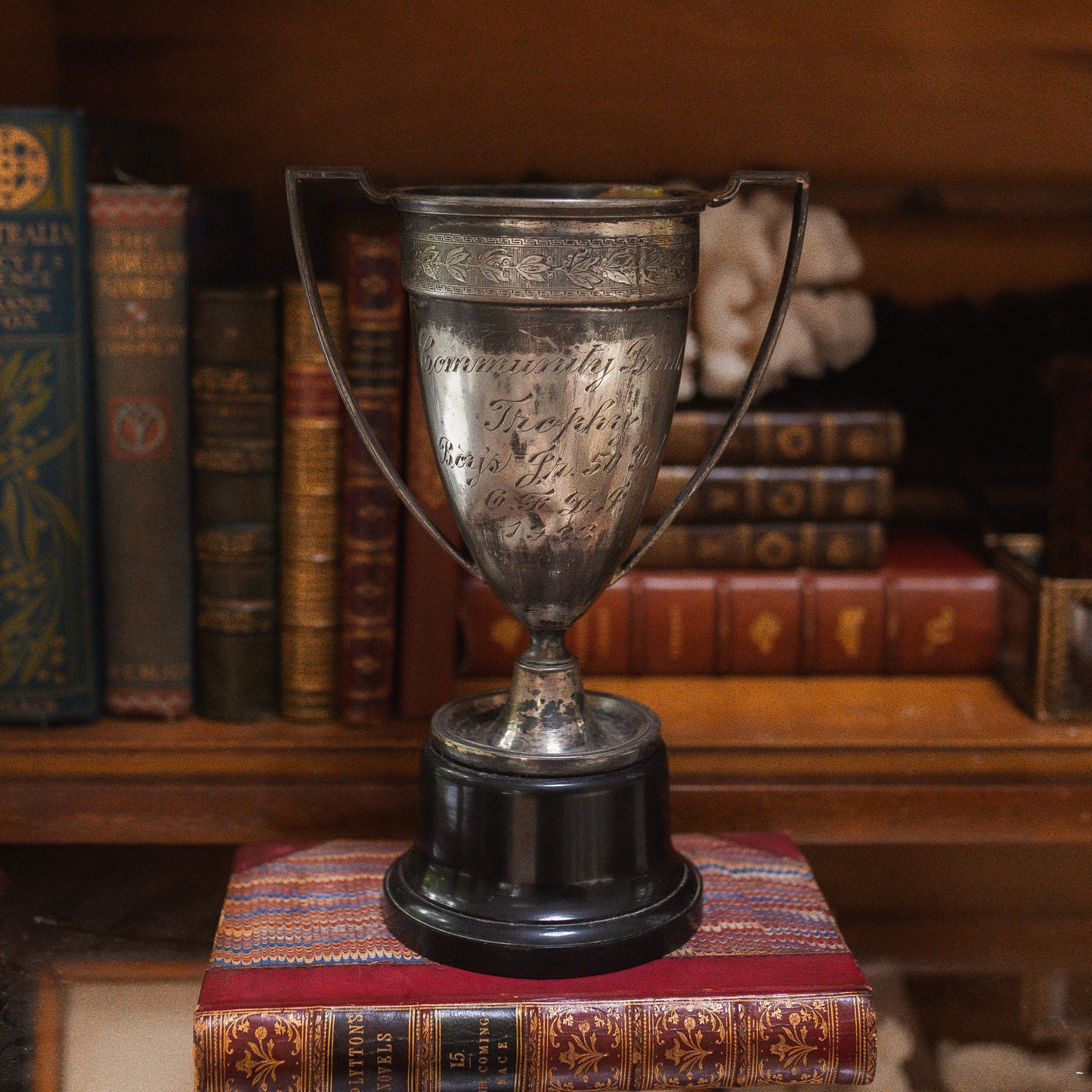 Vintage Silver Plated Running Trophy