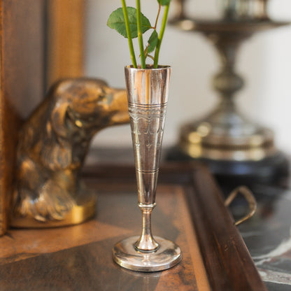 Antique James W. Tufts Quadruple-Plated Bud Vase