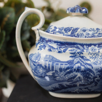 Antique Porcelain Lidded Sugar Bowl