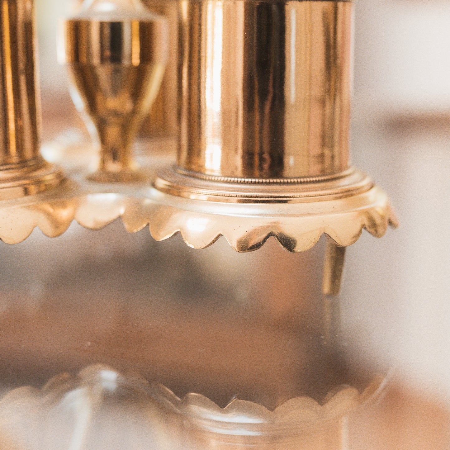 Spanish Polished Brass Inkstand Set