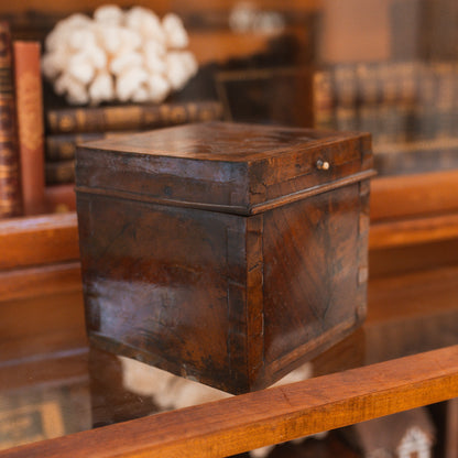 Antique Burlwood Tea Caddy