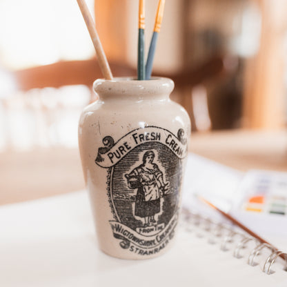 Wigtownshire Creamery Co. Antique “Pure Fresh Cream” Jar