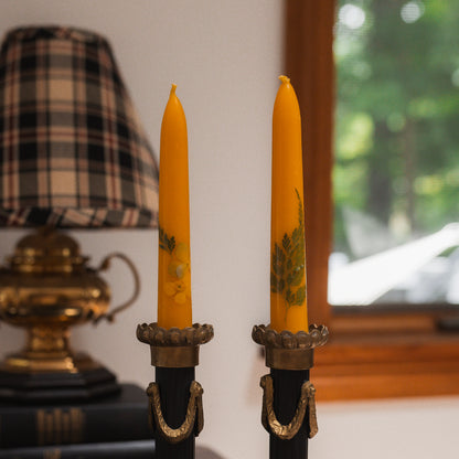 Antique Bronze Candlestick Holders