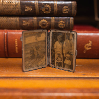 Miniature Silver-Toned Locket Frame