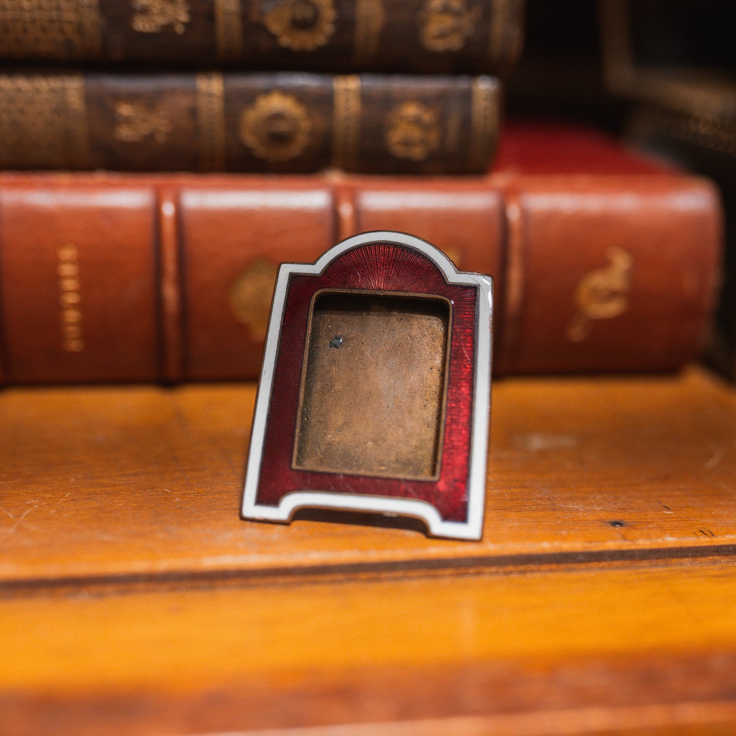 Miniature Enamel and Brass Frame